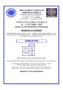 Locandina Trofeo d'Autunno 2026